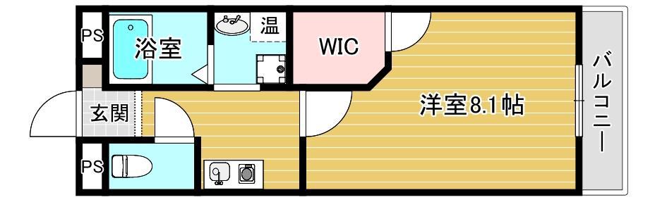 PARTIR広野(1K/1階)の間取り写真