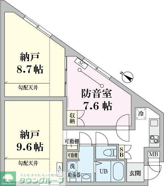 ラシクラス東高円寺(1SK/5階)の間取り写真