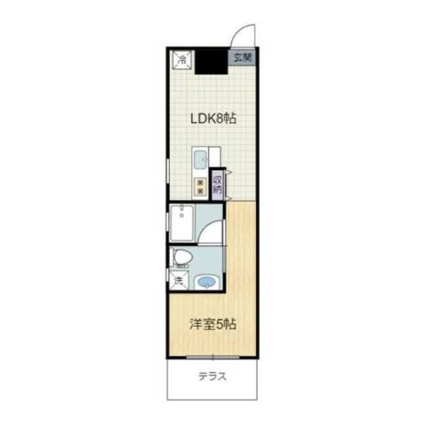 エピ桜新町(1LDK/1階)の間取り写真