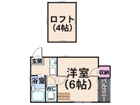 ルシエン博多駅南(1K/1階)の間取り写真