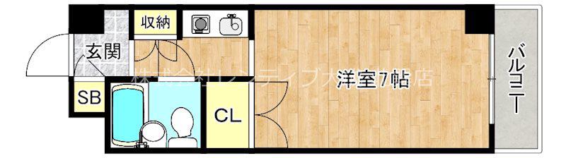 メゾンマツウラ(1K/3階)の間取り写真