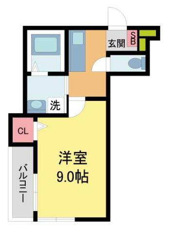 フジパレス西宮戎V番館(1K/1階)の間取り写真