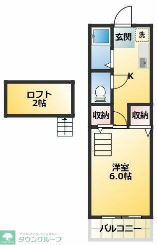 ソレイユ練馬(1K/2階)の間取り写真