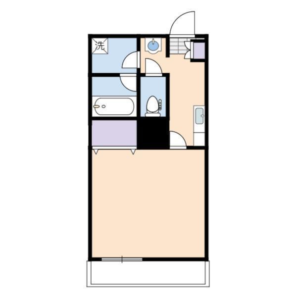 第6高江柄マンション(1K/1階)の間取り写真