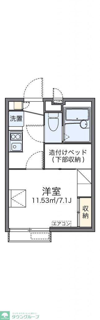 レオパレスネオライフ江古田II(1K/1階)の間取り写真