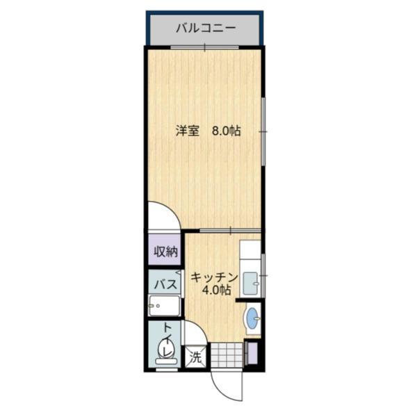 新中川ハイツ(1K/1階)の間取り写真