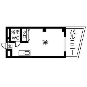 プレアール浜大津(ワンルーム/5階)の間取り写真