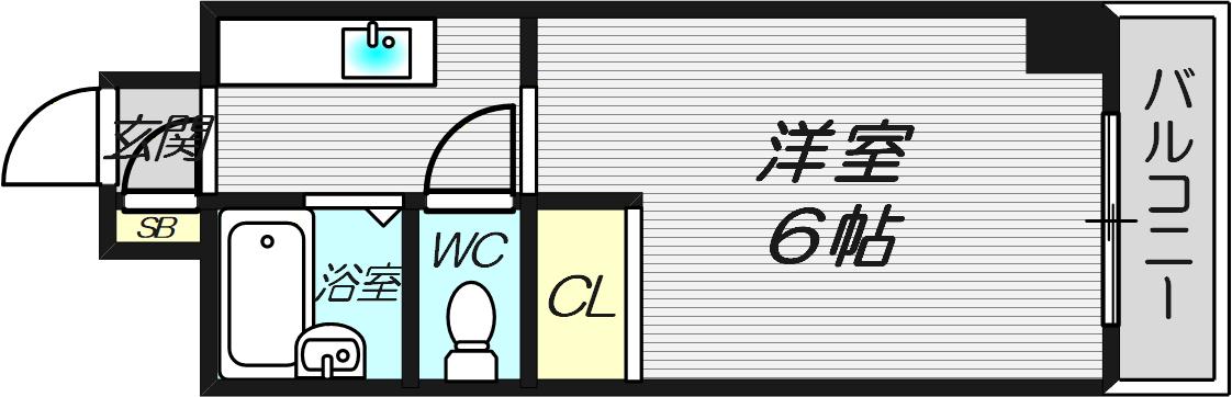 土井グランドマンション(1K/3階)の間取り写真