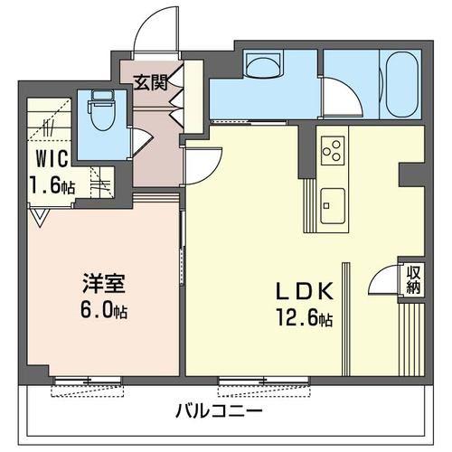 メゾン・ド・アムー(1LDK/2階)の間取り写真