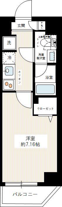 REXZY西川口AZIII(1K/2階)の間取り写真