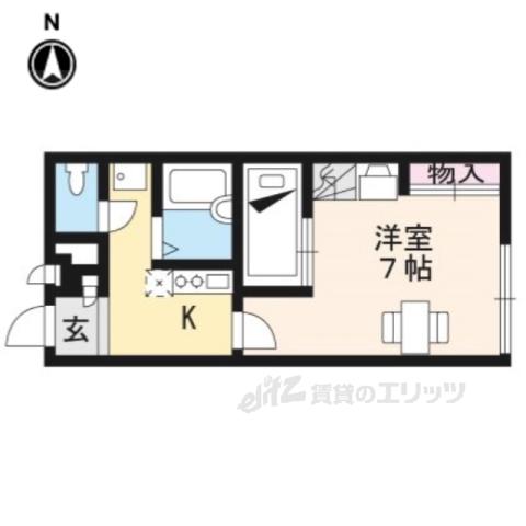 レオパレス E&WIMAMURA(1K/2階)の間取り写真