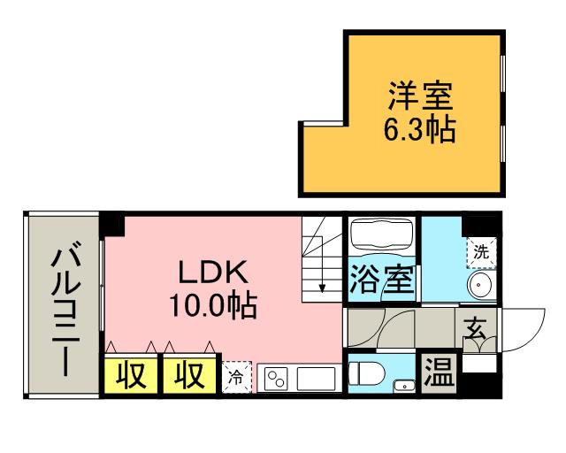 アビテ21(1LDK/2階)の間取り写真