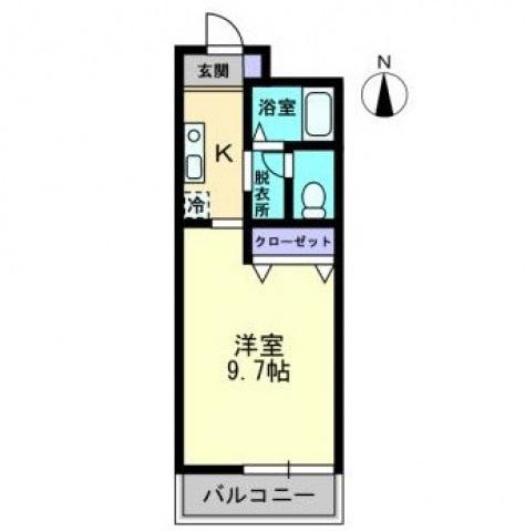 フィネスエンゼル(1K/1階)の間取り写真