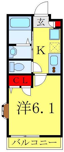 サンパレス(1K/2階)の間取り写真
