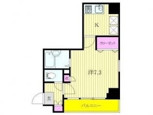 アフェクシオン日本橋人形町(1K/4階)の間取り写真