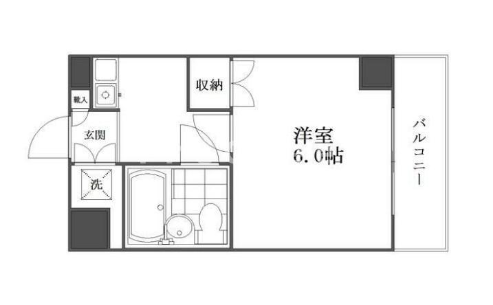 ソレイユ高島平第2(1K/7階)の間取り写真