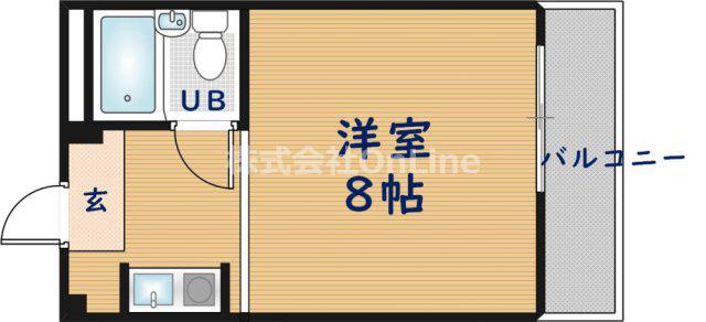 ベルメゾン1(1K/2階)の間取り写真