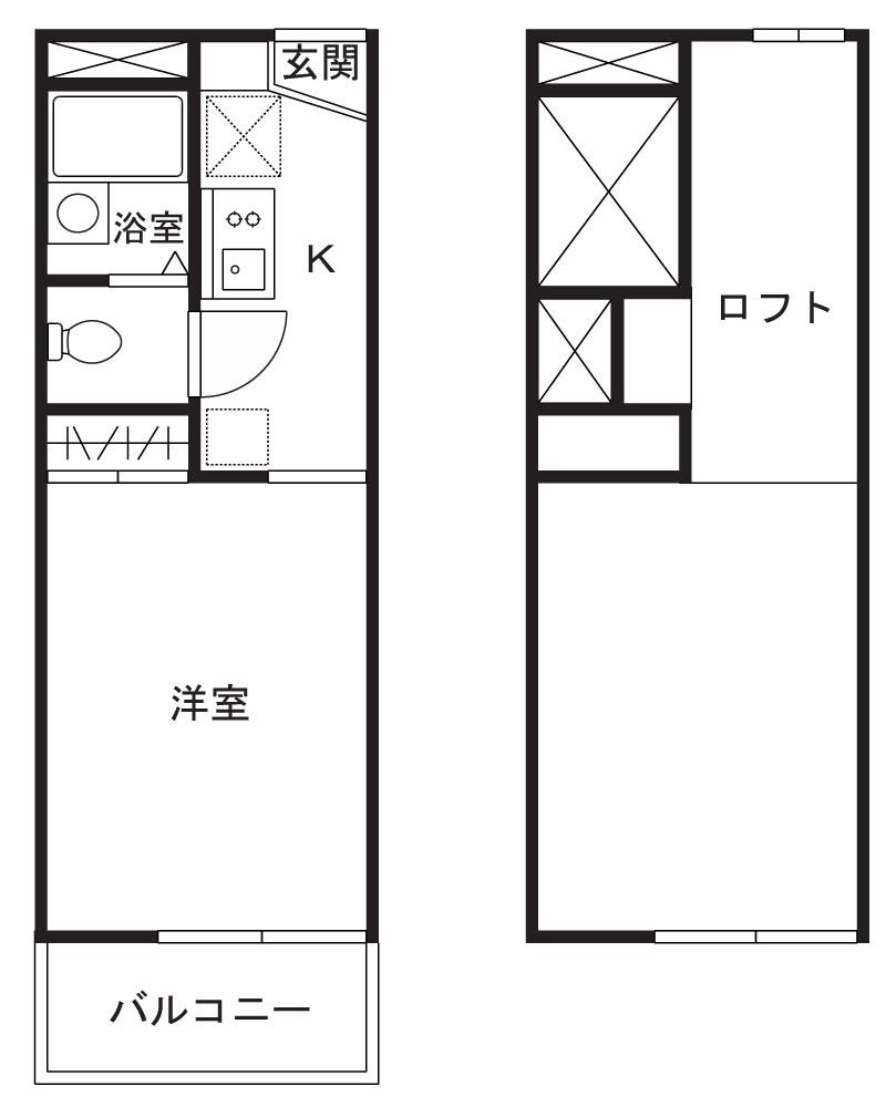 シェルクレール(1K/3階)の間取り写真