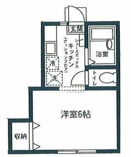 ジャスミンコート(1K/1階)の間取り写真