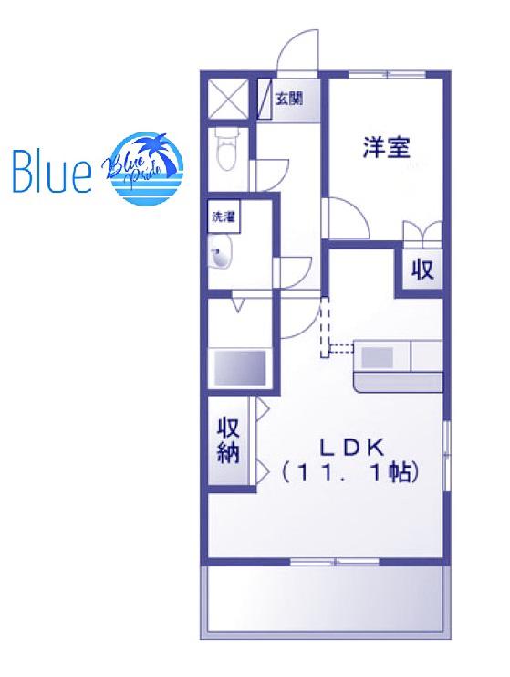 クリフリーベル壱番館(1LDK/1階)の間取り写真