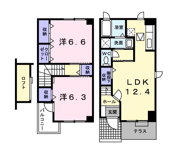 サンリットII(2LDK/1階)の間取り写真