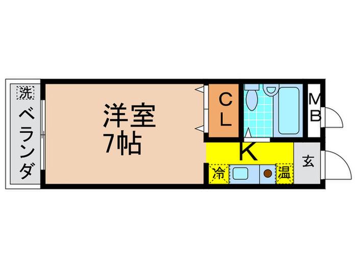 プレアール苅田II(ワンルーム/4階)の間取り写真