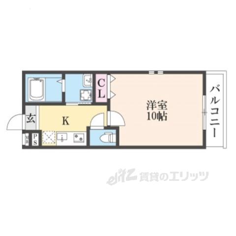 フジパレス忍ケ丘Ⅱ番館(1K/3階)の間取り写真
