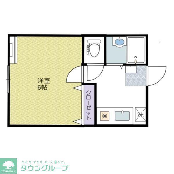 フラワー旭町(1K/1階)の間取り写真