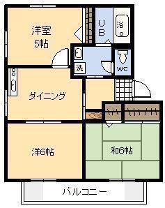 メゾンドールM B棟(3DK/1階)の間取り写真