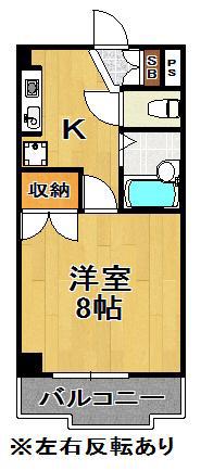パークハイツ大正橋(1K/5階)の間取り写真