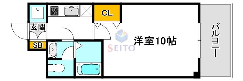 CASA AMUR(1K/3階)の間取り写真
