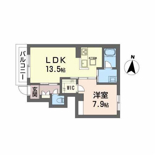 水島臨海鉄道 西富井駅 徒歩8分 2階建 築3年(1LDK/1階)の間取り写真
