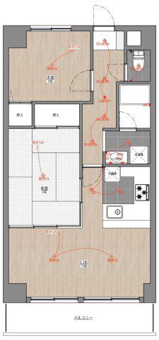 PRIVE JOTO-CHUO(2LDK/5階)の間取り写真
