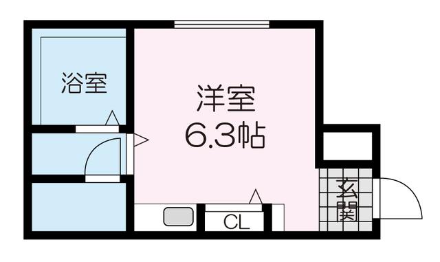 アーバン上杉(ワンルーム/2階)の間取り写真