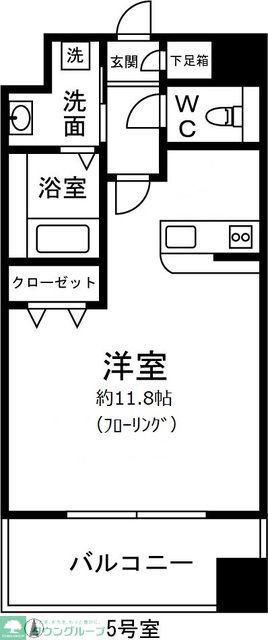 アンナマリー大喜(ワンルーム/5階)の間取り写真