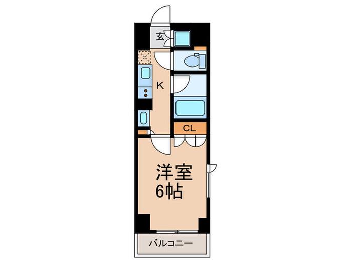 ルーブル仲六郷壱番館(1K/5階)の間取り写真
