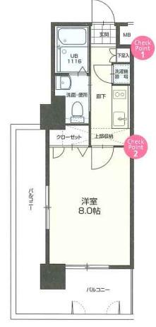NO70 HARBOR サウス TOWER(1K/19階)の間取り写真