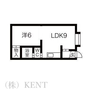 リヴィエール発寒(1LDK/1階)の間取り写真