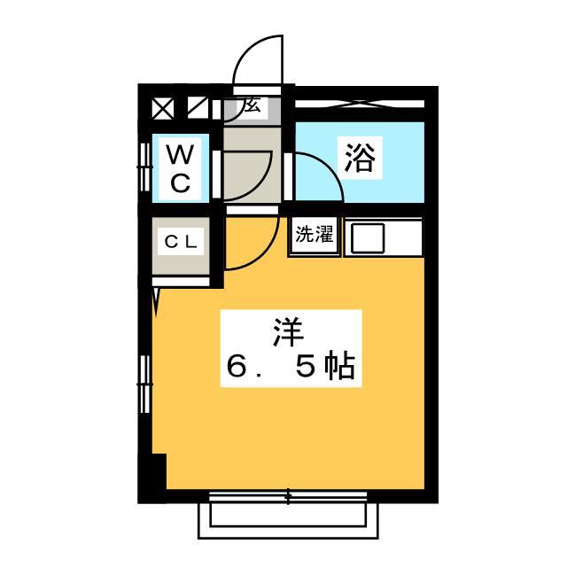 パークハイツ(ワンルーム/1階)の間取り写真
