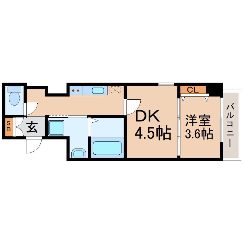 THE RESIDENCE N(2K/5階)の間取り写真