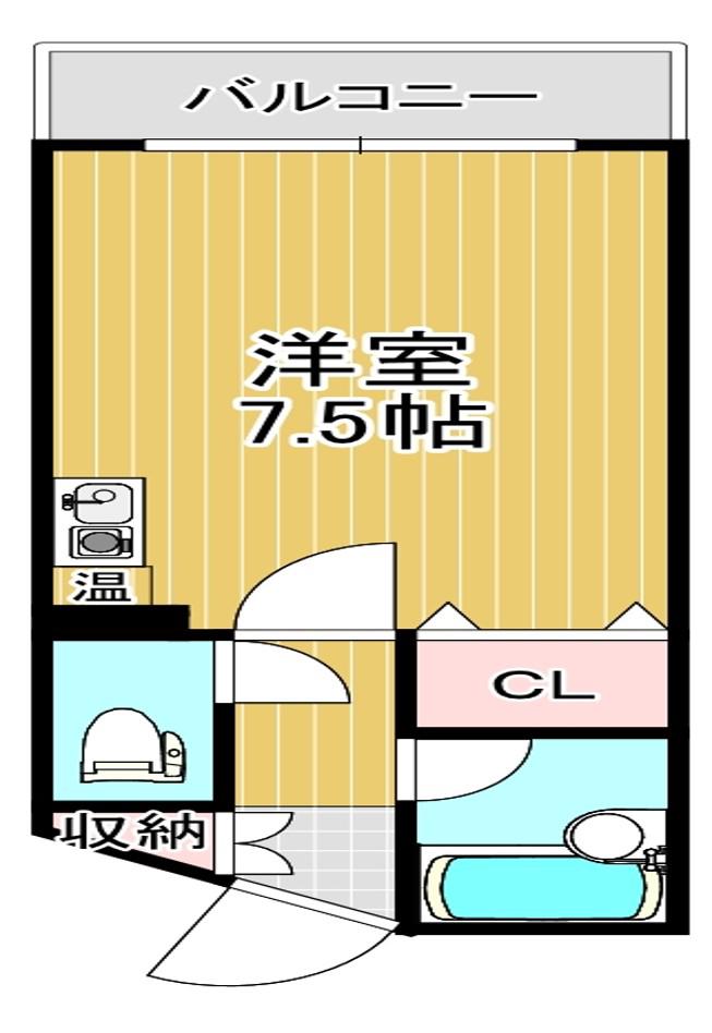東大阪レヂデンス(ワンルーム/6階)の間取り写真