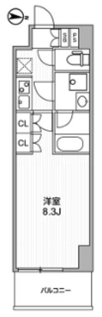 アーバンパーク浅草(1K/4階)の間取り写真