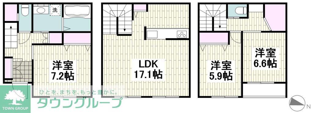 PRIME EDOGAWA(3LDK/1階)の間取り写真