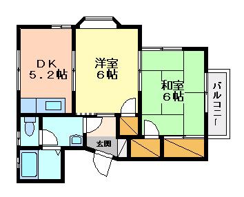 フローラ大塚 II(2K/2階)の間取り写真