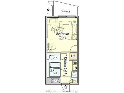 ケーズグリーンコスモ(1K/1階)の間取り写真