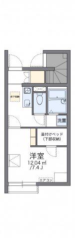 レオネクストHSY デシャンス(1K/1階)の間取り写真