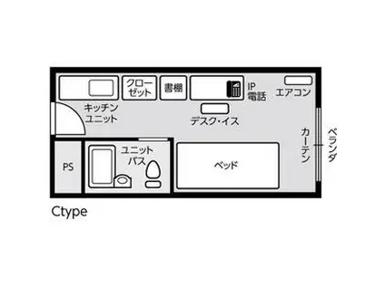 ドーミー中野栄(ワンルーム/3階)の間取り写真