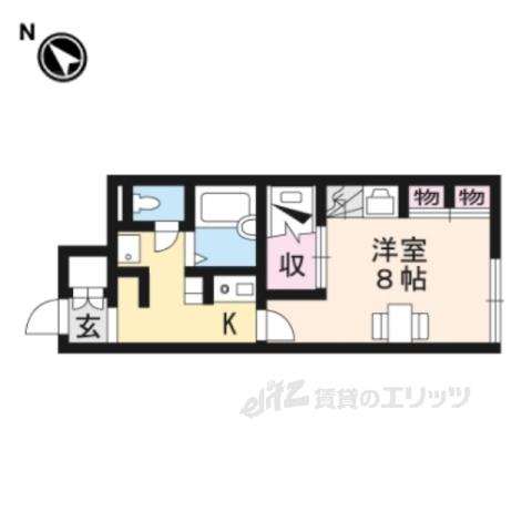 レオパレスマウンテン2(1K/1階)の間取り写真