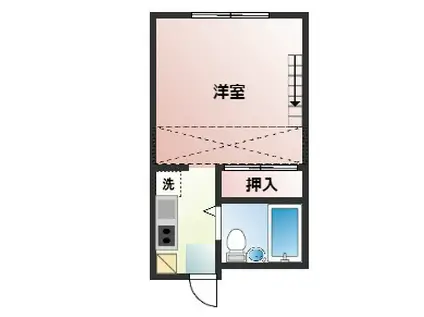 レオパレス宝町(ワンルーム/1階)の間取り写真