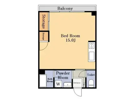 コーポ宗方(ワンルーム/4階)の間取り写真